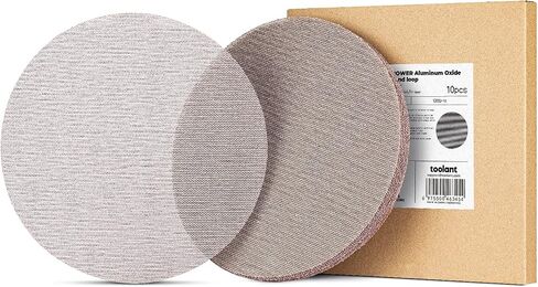 toolant Mesh Abrasive 5 inch Sanding Disc, Dust-Free 8 Hole Hook and Loop Sanding Discs for Random Disc Sanders & Orbital Sanders, Include Pad Protector(80-400 grit - 50pcs) in Saudi Arabia