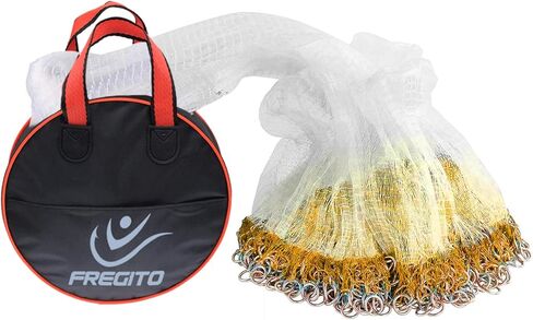 Nylon Multfilament Cast Net, American Style Hand Throwing Fishing Net for Saltwater and Freshwater, 3/8 Inches Mesh in Kuwait