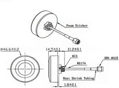 هوائي 4G LTE SMA ذكر هوائي خارجي متعدد الاتجاهات مثبت على المسمار 700-2700 ميجاهرتز هوائي خلوي على شكل فطر مثبت على المسمار لاصق جوي 4G LTE وحامل مغناطيسي لأجهزة التوجيه هوائي خارجي in Kuwait