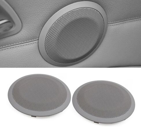 2PCS 4.7'' Door Speaker Grill Covers, Front/Rear Door Audio Speaker Grills Cover Trim Loudspeaker Replacement for BMW 3 Series E90 E91 318 320 325 2005-2012, X1 E84 2010-2014 (Black) in Kuwait
