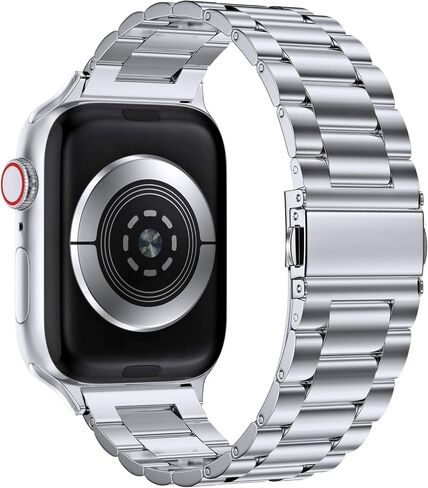 Compatible with Apple Watch Bands 49mm 46mm 45mm 44mm 42mm 41mm 40mm 38mm, Stainless Steel iWatch Band with Case for Apple Watch Ultra2 Ultra Series 10 9 8 7 6 5 4 3 2 1 SE SE2 in Saudi Arabia