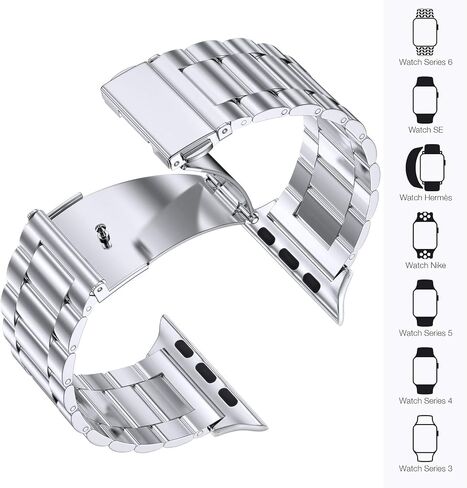 Compatible with Apple Watch Bands 49mm 46mm 45mm 44mm 42mm 41mm 40mm 38mm, Stainless Steel iWatch Band with Case for Apple Watch Ultra2 Ultra Series 10 9 8 7 6 5 4 3 2 1 SE SE2 in Saudi Arabia