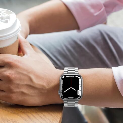 Compatible with Apple Watch Bands 49mm 46mm 45mm 44mm 42mm 41mm 40mm 38mm, Stainless Steel iWatch Band with Case for Apple Watch Ultra2 Ultra Series 10 9 8 7 6 5 4 3 2 1 SE SE2 in Saudi Arabia