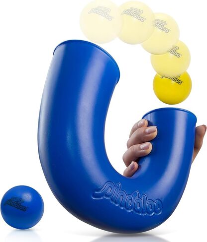 Original pindaloo Skill Game with 2 balls- Gifts for Kids and adults Indoor & Outdoor Games, Ball Toys for, Teen, & Girls- Gift Ideas for Teens, Fun Stuff Party, Develops Motor & Juggling Skills - Red in Saudi Arabia