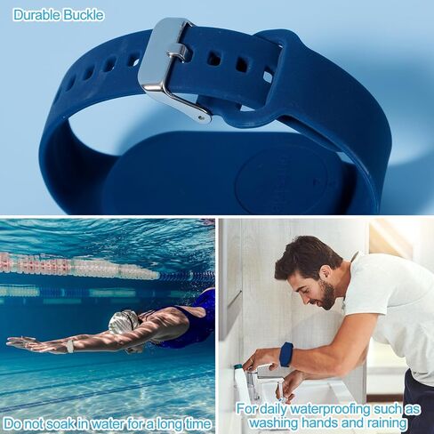 2pcs for Samsung Galaxy SmartTag 2 Wristband, Waterproof Silicone Protective Case Hidden Full Coverage Holder for Kids Elderly Bracelet Accessories (Black, White) in Kuwait