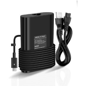 65W Dell Laptop Charger USB C Charger for Dell XPS 13 9350 9380 9370 9360, Dell Latitude 5420 5520 7420 7410 7370, Dell XPS 12 9250 Series Dell USB-C Laptop Charger