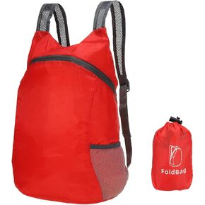 PATIKIL Hiking Backpack, 15L-20L Packable Lightweight Backpack Daypack Small Foldable Outdoor Camping Cycling Backpacking Shoulder Bag, Orange