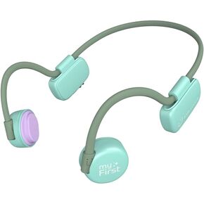 myFirst Bone Conduction Headphone Wireless - Open Ear Design Official Headphones with Bluetooth Wireless IPX6 Flexible Waterproof for Kids/Adults (Green)