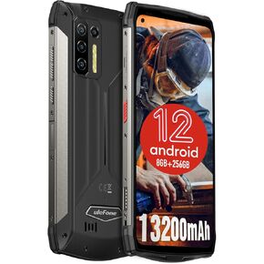 Ulefone Power Armor 13 هاتف ذكي متين، هاتف مقاوم للماء IP68، بطارية 13200 مللي أمبير في الساعة، شحن لاسلكي 15 وات، كاميرا خلفية رباعية 48 ميجابكسل، 6.81 بوصة FHD+، Helio G95 ثماني النواة Android 12، 8 جيجابايت + 256 جيجابايت، ثنائي 4G in Kuwait