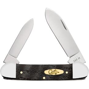 Case Cutlery CA14003: Canoe Black Curly Oak