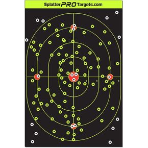 12x18 Splatter Targets. Shots Burst with a Bright Splatter Upon Impact. Instantly See Your Shots.
