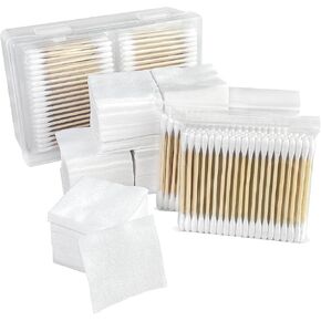 Gun Cleaning Supplies, Lint-Free Gun Cleaning Patches and Cotton Swabs, Ideal for Pistols, Rifles, Shotguns - Comprehensive Firearm Maintenance Supplies (800/1100/1200 Pcs)