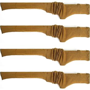GUGULUZA 4-Pack Thick Gun Socks for Storage Rifle and Shotguns with or without Scope, Silicone-Treated, Drawstring Closure, 52 Inches