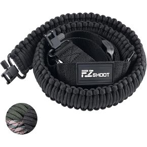 EZshoot 550 Paracord Sling Quick Adjust Two Point Rifle Sling with Larger Opening Tri-Lock Swivels for Outdoor Sports