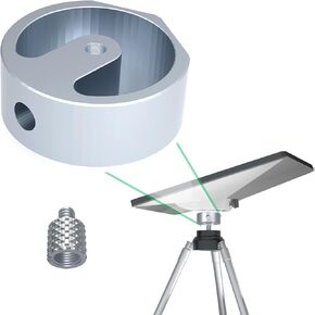 Starlink Mini Compatible Pole Mount-Aluminum Alloy Metal with 1/4''-20 Inch Screw Hole and 3/8''-16 Conversion Nut for Stable Tripod Mounting-DIY Starlink Mini Mount Accessories