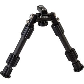 Caldwell Accumax Carbon Fiber M-Lok KeyMod Bipod with Twist Lock Quick-Deployment Legs for Mounting on Long Gun Rifle for Tactical Shooting Range and Sport