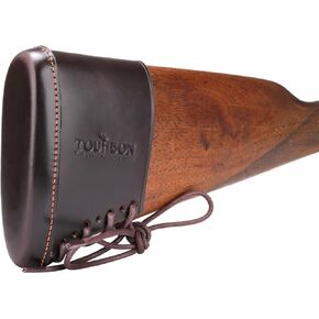 TOURBON Leather Recoil Pad Hunting Shooting Recoil Reduction for Shotgun Rifle Slip On Buttstock Extention Protective Cover