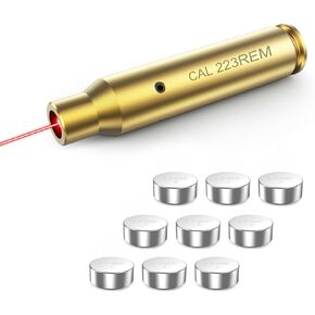 Bore Site Laser 223 5.56mm Bore Sight Laser Red Dot Boresighter 223 Laser Bore Sight with 3 Set Batteries