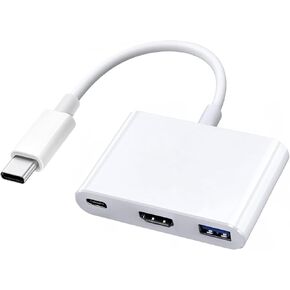 USB C to HDMI Multiport Adapter for iPhone 15 MacBook Pro Air iPad Pro, Apple MFi Certified Type-C Digital AV Hub with 4K@60Hz HDMI, USB 3.0, 100W PD Compatible with Samsung Galaxy, Pixelbook, XPS