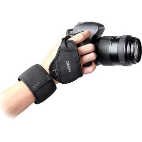 Movo Photo HSG-7 ديلوكس نيوبرين ناعم مبطن معصم مزدوج وحزام قبضة لكاميرات Canon EOS وNikon وSony وOlympus وPentax وPanasonic DSLR in Kuwait