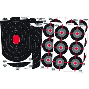 Birchwood Casey Non-Adhesive Dirty Bird White Splattering 12" X 18" Practice Shooting Target Combo Pack for Indoor and Outdoor Use