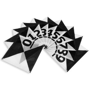 Sky High Bull's-Eye (48"x48") Drone Ground Control Point GCP - UAV Aerial Target for Mapping & Surveying (6 Pack) | Center Eyelets (Black/White Markers) | Pix4D & DroneDeploy Compatible