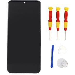 Screen Replacement for Galaxy S20, Organic LCD Touch Display Digitizer Full Assembly with Tool, S20 Support Fingerprint Function, S20 Cell Phone Screen Assembly