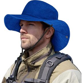 Unisex Boonie Hats 100% Cotton Bucket Hat Wide Brim Hiking Fishing UV Sun Protection Safari Beach Garden Hat