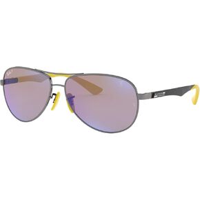 Ray-Ban Rb8313m Scuderia Ferrari Collection Aviator Sunglasses
