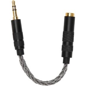ASHATA 4.4mm Balanced Female to 3.5mm Stereo Male Adapter Cable, Lossless Sound, Gold Plated Connectors, for Headphones, Cell Phones, Tablets (Cool Grey)