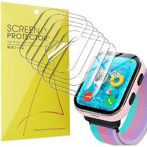 Compatible with AYATAHA 4G Smart Watch Screen Protector, Lamshaw Full Coverage TPU Clear Film Compatible with AYATAHA Kids Smart Watch-1.54 Inches (TPU-6 Pack)
