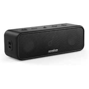 Soundcore 3 Bluetooth Speaker with Stereo Sound, Pure Titanium Diaphragm Drivers, PartyCast Technology, BassUp, 24H Playtime, IPX7 Waterproof, App for Custom EQs, Use at Home, Outdoors, Beach(Renewed)