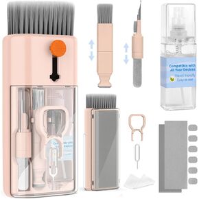 Keyboard Cleaner Laptop Cleaning Kit - 12 in 1 Computer Tech Cleaning Brush, Electronic Screen Cleaner with Multi-Function Cleaning Pen for MacBook, Tablet, iPhone, Earbuds, Camera, Lens