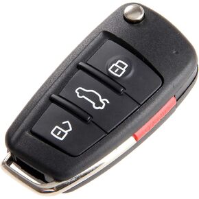 Keyless Entry Remote Key Fob A3 A4 A6 A8 TT Q7 S6, 4 Button Entry Remote Control Replacement for MYT8Z0837231, 4D0837231E, 4D0837231P (NO Chips)