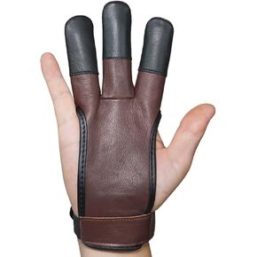Leather Shooting Glove 3 Finger Archery Glove