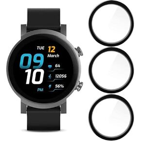 Compatible for Ticwatch E3 Screen Protector, [3 Pack] 3D Full Coverage PET Screen Protector Film Compatible for Ticwatch E3 Smartwatch (3 pack)
