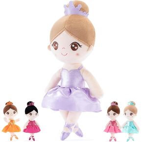 Gloveleya Baby Doll Gifts Plush Curly Girl Toys with Love 16" Purple Light Skin