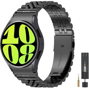 No Gaps Metal Bands for Samsung Galaxy Watch7 FE 4 5 6 Classic 43mm 47mm/Watch 5pro 45mm/Watch4 Classic 42mm 46mm,for Galaxy Watch7 6 5 4 FE 40mm 44mm Stainless Steel Replacement Strap Women Men