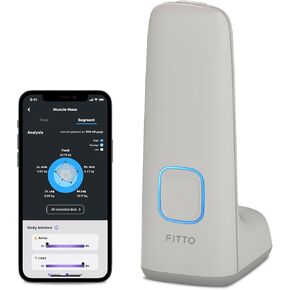 FITTO (Cream) - NIRS Muscle Scanner & Tracker with Smart App for Segmental Analysis and Data-Driven Training - Balanced Muscle Management, Training, and Quality - Apple Health & Google Fit Compatible