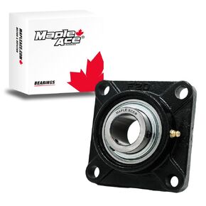 MAPLE ACE UCF206-19 R3 Triple-Lip Seal Flange Bearing 1-3/16" Bore 4-Bolt Solid (2Pcs)