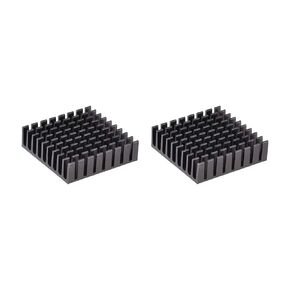 Uxcell مشعات إلكترونية لشريحة MOS GPU IC باللون الأسود 35 × 35 × 10 مم 2 قطعة