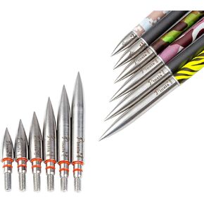 Archery 100 125 150 200 250 300 Grain Arrows Field Points Tips for Compound Recurve Bow Hunting Target 12PC