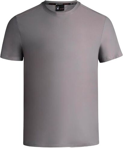 تي شيرت Spyder الرياضي للرجال - تي شيرت رياضي مطاطي ذو أداء نشط - جزء علوي مسامي سريع الجفاف (S-XL) in Kuwait