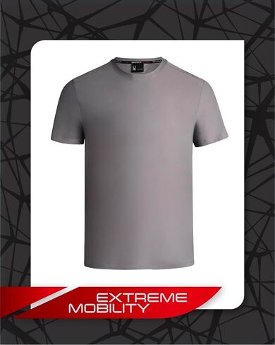 تي شيرت Spyder الرياضي للرجال - تي شيرت رياضي مطاطي ذو أداء نشط - جزء علوي مسامي سريع الجفاف (S-XL) in Kuwait