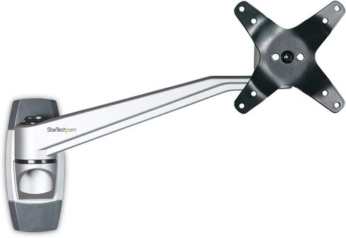 StarTech.com Monitor Wall Mount - Fixed - Supports Monitors 13" to 34" - VESA Monitor Wall Mount Bracket - Aluminum - Black & Silver (ARMWALL) in Saudi Arabia
