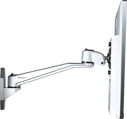 StarTech.com Monitor Wall Mount - Fixed - Supports Monitors 13" to 34" - VESA Monitor Wall Mount Bracket - Aluminum - Black & Silver (ARMWALL) in Saudi Arabia