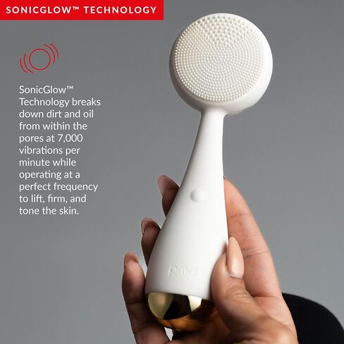 PMD Clean Redvolution - Smart Facial Cleansing Device with Silicone Brush & Age-Defying Red Light Therapy Treatment - Smooths Fine Lines and Wrinkles, Firms and Tones - For Face & Body in Saudi Arabia