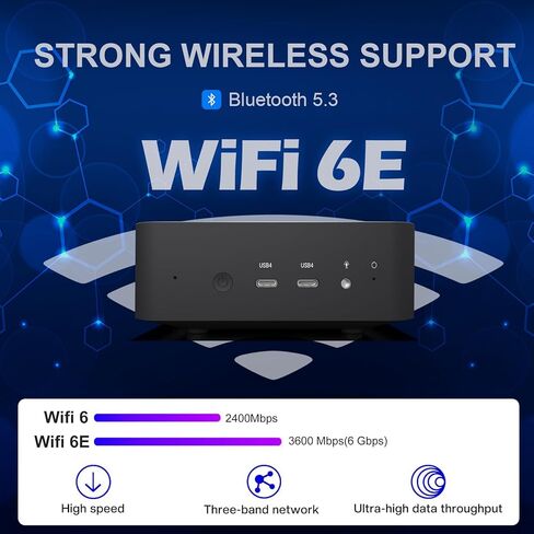 Mini Gaming PC AMD Ryzen 9 7940HS 1TB SSD 32GB DDR5 5600 MHz RAM,Desktop Mini Computers Windows 11 pro,Radeon 780M Graphics,2.5Gbps LAN, HDMI 2.1, 8K USB 4.0 Wi-Fi 6E/BT5.3 in Kuwait