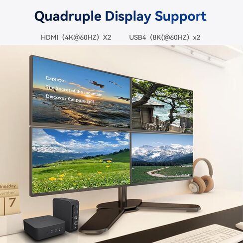 Mini Gaming PC AMD Ryzen 9 7940HS 1TB SSD 32GB DDR5 5600 MHz RAM,Desktop Mini Computers Windows 11 pro,Radeon 780M Graphics,2.5Gbps LAN, HDMI 2.1, 8K USB 4.0 Wi-Fi 6E/BT5.3 in Kuwait