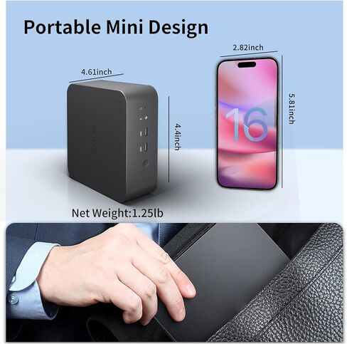 Mini Gaming PC AMD Ryzen 9 7940HS 1TB SSD 32GB DDR5 5600 MHz RAM,Desktop Mini Computers Windows 11 pro,Radeon 780M Graphics,2.5Gbps LAN, HDMI 2.1, 8K USB 4.0 Wi-Fi 6E/BT5.3 in Kuwait